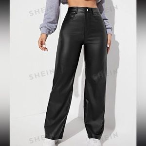 MOVING SALE Faux Leather Straight Leg Pants